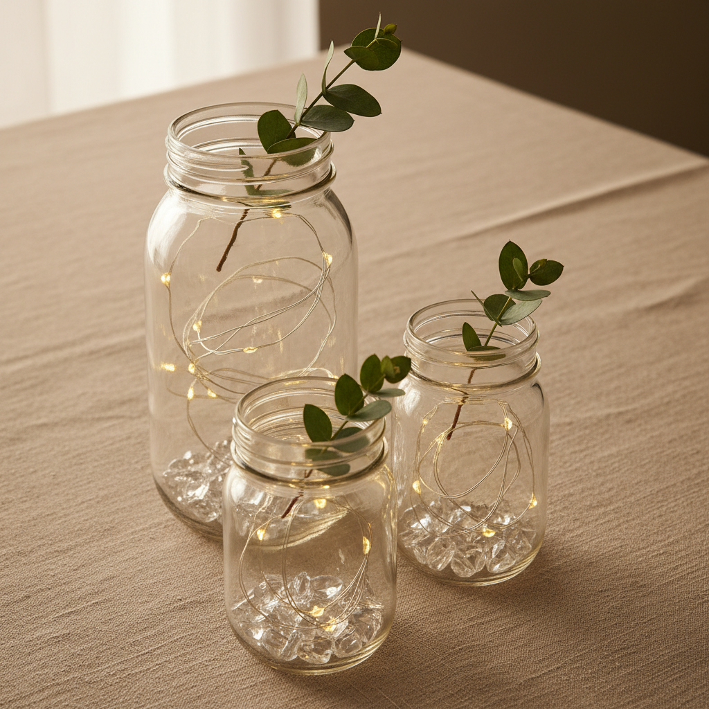 DIY Fairy Lights Mason Jar Centerpiece Ideas on a Budget: How to Get a Magical Table Setting Without Spending a Fortune