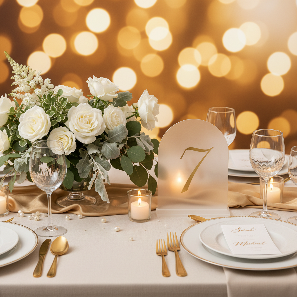 Small Space, Big Impact: How to Use Acrylic Table Number Holders at Your Wedding Reception