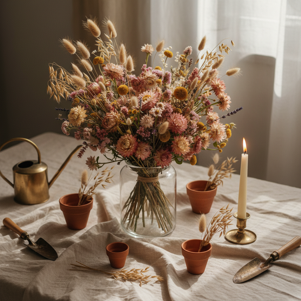Styling a Dried Wildflower Bouquet Vase in Your Home: A Room-by-Room Guide to Effortless Natural Decor