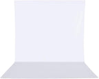 HEMMOTOP White Photo Backdrop, 6x9 ft White Background for Photography, Seamless Screen Backdrops for Photoshoot, Easter, Birthday Party, Video Recording, Photos, Projector (Backdrop only)