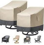 Extra Heavy Duty Patio Chair Covers Waterproof Up to 8000pa, 2 Pack Patio Furniture Covers for Outdoor Swivel/ Rocking Chair/ Adirondack Chairs, Outdoor Seat Cover with Air Vents, 33"W x 35"D x 38.5"H