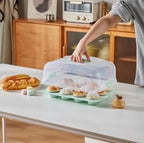 Cupcake Carrier, EXTRA TALL LID, Green Cupcake Holder Carries 24 Standard-Size Cupcakes, Muffin Traveler Two Tier Stand Reusable Cupcake Box