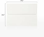 LUXPaper A7 Invitation Envelopes | Peel & Press | 5 1/4" x 7 1/4" | Natural White | 80lb. Text | 100% Cotton | 500 Qty