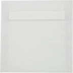 LUXPaper Square Invitation Envelopes | Peel & Press | 6 1/2" x 6 1/2" | Clear Translucent | 30lb. Text | 50 Qty