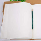 5.5x8.25 Sketch Book, Pack of 3, 360 Sheets (68lb/100gsm), Hardcover Bound Sketch Notebook, 120 Sheets Each, Acid Free Blank Drawing Paper, Ideal for Kids & Adults, Kraft Cover