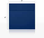 LUXPaper Square Invitation Envelopes | Peel & Press | 6" x 6" | Navy Blue | 80lb. Text | 50 Qty