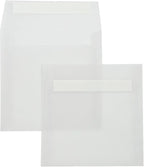 LUXPaper Square Invitation Envelopes | Peel & Press | 6 1/2" x 6 1/2" | Clear Translucent | 30lb. Text | 50 Qty