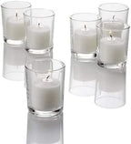 WGV Tea Light Votive Candle Holder 2x2.4, Clear Tiny Utility Cylinder Glass Vase, Small Planter Terrarium for Home Accent Decor, 24 Pieces