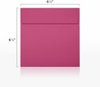LUXPaper Square Invitation Envelopes | Peel & Press | 6 1/2" x 6 1/2" | Magenta Pink | 80lb. Text | 50 Qty