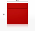 LUXPaper Square Invitation Envelopes | Peel & Press | 6 1/2" x 6 1/2" | Holiday Red | 60lb. Text | 50 Qty
