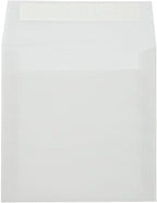 LUXPaper Square Invitation Envelopes | Peel & Press | 6 1/2" x 6 1/2" | Clear Translucent | 30lb. Text | 50 Qty