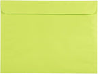JAM PAPER 9 x 12 Booklet Colored Envelopes - Ultra Lime Green - Bulk 250/Box