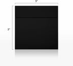 LUXPaper Square Invitation Envelopes | Peel & Press | 5" x 5" | Midnight Black | 80lb. Text | 50 Qty