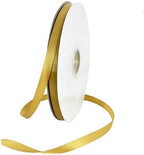TONIFUL 3/8 Inch x 100yds Dark Gold Satin Ribbon Thin Solid Fabric Ribbons Roll for Gift Wrapping Invitation Floral Hair Balloon Craft Sewing Party Wedding Popsicles Decoration Valentine's Day Bouquet