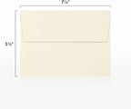 LUXPaper A7 Invitation Envelopes | Peel & Press | 5 1/4" x 7 1/4" | Natural | 80lb. Text | 30% Recycled | 250 Qty