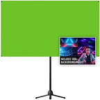 Valera 90in Green Screen Backdrop with Stand for Streaming, Ultra Portable 2 Min Setup, Portrait & Landscape, Tripod & Wall Mount, for Tiktok Zoom Video Meetings & More, +1k Free Backgrounds Included