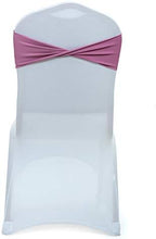 VDS Pack of 10 PCS | Dusty Pink | Spandex Chair Sashes Bows Without Buckle | Stretch Elastic Banquet Universal Folding Chair Band Tie with for Wedding Party Conference Celebration Event Decoration