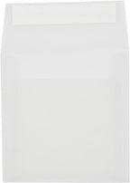 LUXPaper Square Invitation Envelopes | Peel & Press | 5" x 5" | Clear Translucent | 30lb. Text | 50 Qty