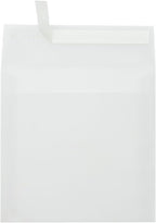 LUXPaper Square Invitation Envelopes | Peel & Press | 7" x 7" | Clear Translucent | 30lb. Text | 50 Qty
