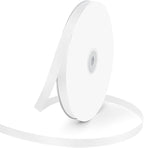 3/8" Wide x 100 Yards Single Face Polyester Satin Ribbon, Satin Ribbon for Crafts, Gift, Hair Bows, Wedding Party Decoration, Bow Making & Other Projects (White)