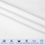 10 Pack Polyester Tablecloths, White 90 x 132 Inch Polyester Table Cloth for 8 Foot Rectangle Tables, Stain and Wrinkle Resistant Washable Fabric Table Cover for Wedding Banquet Restaurant Party