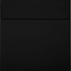LUXPaper Square Invitation Envelopes | Peel & Press | 5" x 5" | Midnight Black | 80lb. Text | 50 Qty
