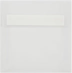 LUXPaper Square Invitation Envelopes | Peel & Press | 5" x 5" | Clear Translucent | 30lb. Text | 50 Qty
