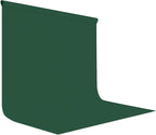 10x10FT Dark Green Screen Backdrop Photography Green Background for Streaming Zoom, Photo Studio, Collapsible High Density Screen for Video Photography and Television