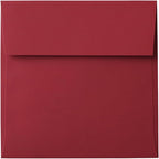 LUXPaper Square Invitation Envelopes | Peel & Press | 5" x 5" | Holiday Red | 60lb. Text | 50 Qty