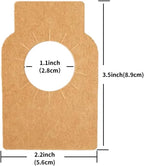 100 PCS Wine Bottle Tags –Paper Hanging Cellar Labels for Bottle Neck, Double-Sided Writable Gift Tags for Wine Racks, Champagne & Homebrew Organization (Kraft,)
