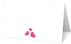 25 Pink Heart Place Cards for Table Seating, Cute Wedding Name Place Cards, Tent Card for Birthday Baby Shower Bridal Shower Reception Dinner Party Decorations -A27