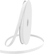 3/8" X 100 Yards White Grosgrain Ribbon, Premium Grosgrain Ribbon for Sewing, Gift Wrapping, Bow Making, Wedding Decor, Wrapping and More (White)