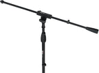 Gator Frameworks Standard Tripod Microphone Stand with Boom Arm,3/8" and 5/8" Adapters, (GFW-MIC-2010)
