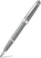 Cross Bailey Light Refillable Fountain Presented in a Everyday Gift Box - Medium Point, Black Ink, Polished Gray