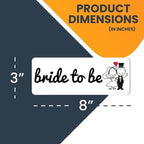 Magnet Me Up Bride to Be Magnet Decal, 3x8 Inches Heavy Duty Automotive Magnet for Car Truck SUV