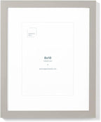 Opposite Wall - 8x10 in - Real Wood Grey Picture Frame - Lightweight, Versatile & Shatterproof - Wall Hanging & Tabletop Photo Frame - Office, Gallery & Home Decor