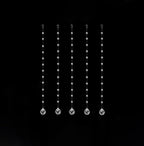 Clear Crystal Beads Strands Glass Beads String Hanging Decor for Wedding Arch Centerpieces Curtain Chandelier Ornaments Door Ceiling Beaded Drapes Decoration Accessories(2 Feet 5pcs)