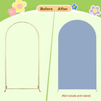 Dusty Blue Arch Cover 4ft Arch Spandex Cover for Metal Arch Backdrop Stand Wedding Arch Backdrop Cover Chiara Wall Covers Balloon Arch Covers Stretchy Bakcdrop for Baby Shower Wedding Decor
