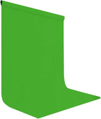 6x9FT Green Screen Backdrop Portable Solid Color Photography Background for Video, Studio, Photo, Live, Editing Green Backgrounds