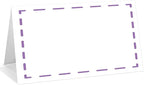 25 Pack Purple Lines Place Cards, Editable Name Cards for Table Setting, Tent Cards Food Label for Dinner Party, Bridal Shower, Wedding, Baby Shower and Events -T19