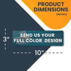 Magnet Me Up Custom 10x3 Inch Rectangle Magnet, Customizable for Businesses, Advertising, Personal Use, Gifts, Choose Your Text, Upload Image, Magnetic Vinyl for Vehicles and Any Magnetic Surface
