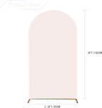 bricia Wedding Arch Backdrop Stand Cover, 6FT Double Sided Stretchy Arch Cover Fitted Wedding Birthday Party Banquet Decoration (Blush Pink 72''Lx31.2''W)