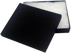 TheDisplayGuys - 25-Pack #53 Kraft Paper Cardboard Gift Boxes/Jewelry Cases w. Cotton Padding & Lid - Matte Black - (5.4" x 3.9" x 1.0")