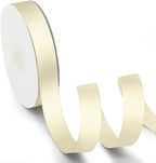 KMER LIFE 5/8 inch x 25 Yards Double Faced Polyester Ivory Satin Ribbon, Perfect for Gift Wrapping Very Suitable for Weddings Party Hair Bow Invitation Decorations and More