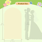 Beige Arch Cover 6ft Arch Backdrop Cover Spandex Fitted Wedding Arch Covers Round Top Arch Frame Cover Chiara Arch Cover Backdrop Fabric for Baby Shower Birthday Garden Party Celebration