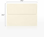 LUXPaper A7 Invitation Envelopes | Peel & Press | 5 1/4" x 7 1/4" | Natural Linen | 80lb. Text | 250 Qty