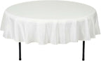 Efavormart Round Tablecloth, 70 Inch Stain & Wrinkle Resistant Washable Table Cloth, Decorative Polyester Fabric Table Cover for Banquet, Wedding, Dining- Ivory