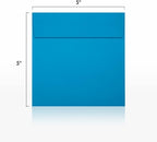 LUXPaper Square Invitation Envelopes | Peel & Press | 5" x 5" | Pool Blue | 80lb. Text | 50 Qty