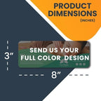 Magnet Me Up Custom 8x3 Inch Rectangle Magnet, Customizable for Businesses, Advertising, Personal Use, Gifts, Choose Your Text, Upload Image, Magnetic Vinyl for Vehicles and Any Magnetic Surface