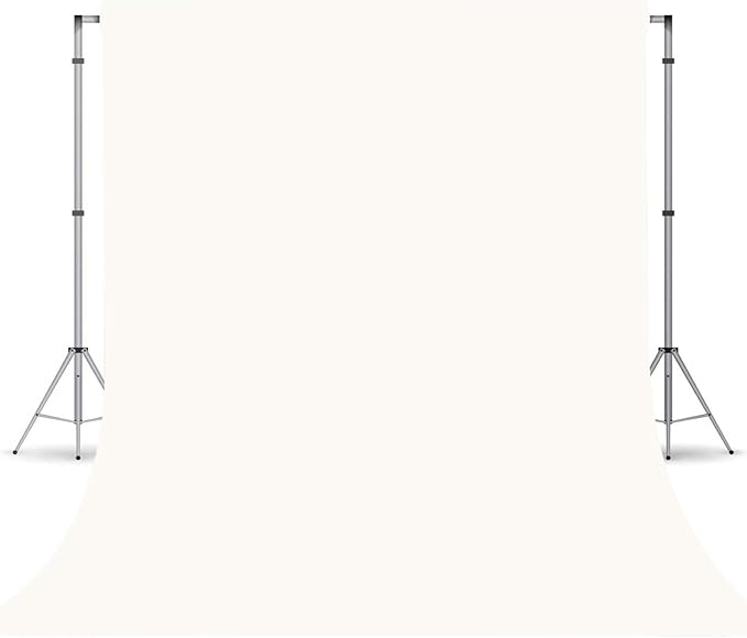 Ivory Photography Backdrop for Photoshoot, Photo Backdrop Curtain, Perfect Ivory Backdrops for Party Portrait Photoshoots Video Studio 10FTx10FT
